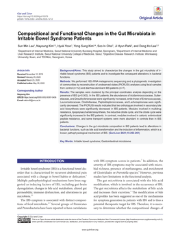 Compositional and Functional Changes in the Gut Microbiota in Irritable Bowel Syndrome Patients