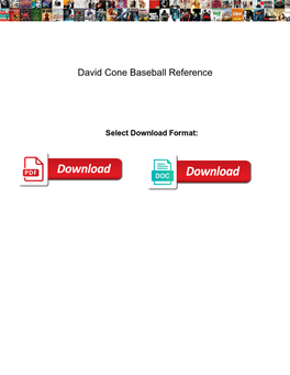David Cone Baseball Reference
