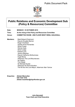 (Public Pack)Agenda Document for Public Relations and Economic