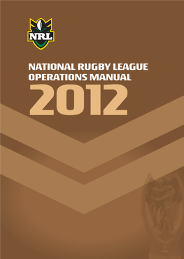 National Rugby League Operations Manual