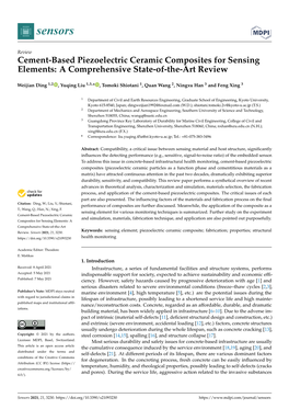 Cement-Based Piezoelectric Ceramic Composites for Sensing Elements: a Comprehensive State-Of-The-Art Review