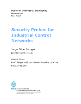 Security Probes for Industrial Control Networks