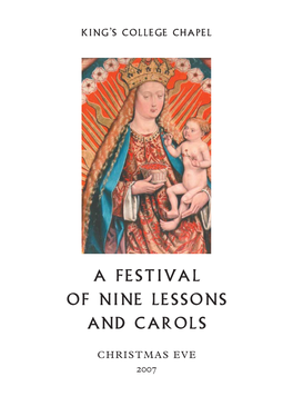 A Festival of Nine Lessons and Carols