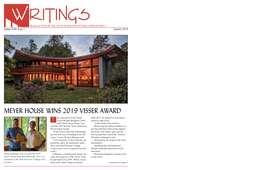 Meyer House Wins 2019 Visser Award