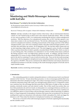 Monitoring and Multi-Messenger Astronomy with Icecube