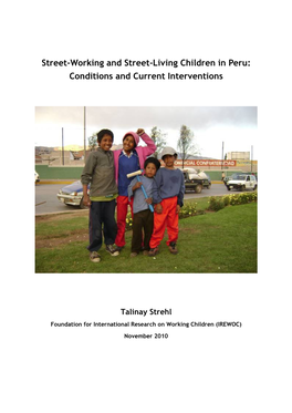 Street-Working and Street-Living Children in Peru: Conditions and Current Interventions