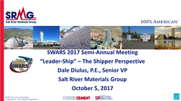 Salt River Materials Group October 5, 2017