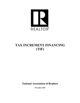 Tax Increment Financing (Tif)