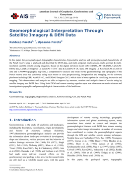 Geomorphological Interpretation Through Satellite Imagery & DEM