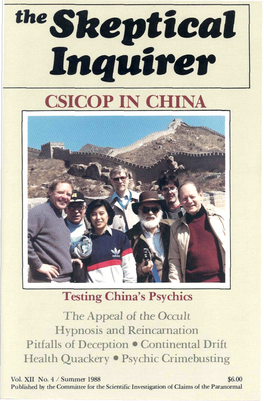 Skeptical Inquirer CSICOP in CHINA