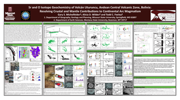 Sr and O Isotope Geochemistry of Volcán Uturuncu, Andean Central Volcanic Zone, Bolivia