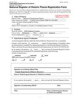 National Register of Historic Places Registration Form