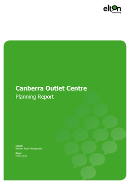 Canberra Outlet Centre Planning Report