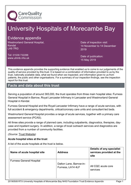 University Hospitals of Morecambe Bay