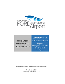 Years Ended December 31, 2019 and 2018 Comprehensive Annual Financial Report