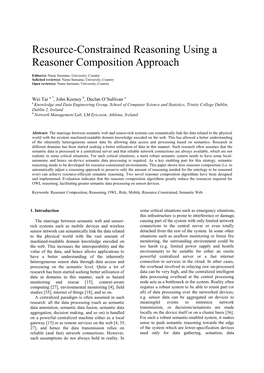 Resource-Constrained Reasoning Using a Reasoner Composition Approach