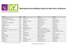 Motivational and Uplifting Songs for New Year's & Beyond