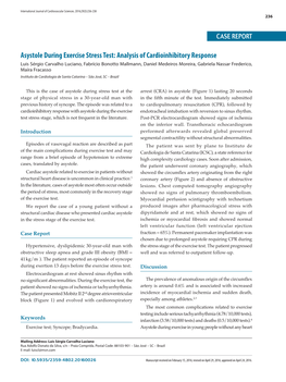 Asystole During Exercise Stress Test: Analysis of Cardioinhibitory Response