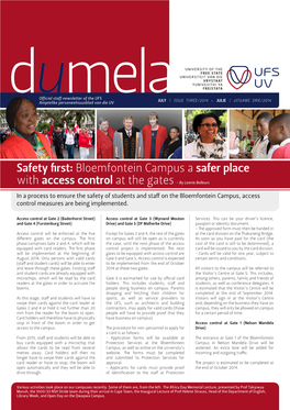 Bloemfontein Campus a Safer Place with Access Control at the Gates