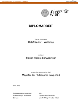 Diplomarbeit