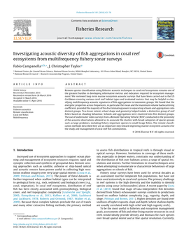 Investigating Acoustic Diversity of Fish