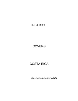 First Issue Covers Costa Rica