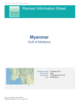 Myanmar Ramsar Information Sheet