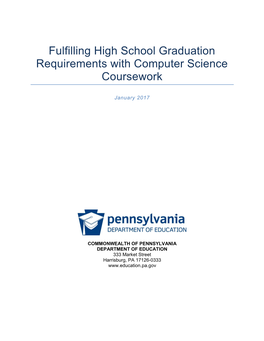 Fulfilling High School Graduation Requirements with Computer Science Coursework