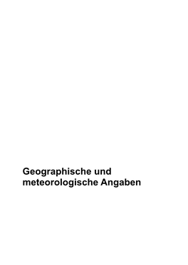 Geographische Und Meteorologische Angaben