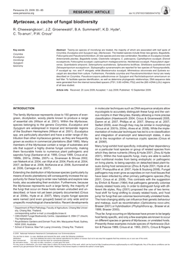 Myrtaceae, a Cache of Fungal Biodiversity