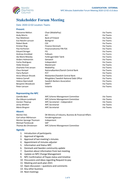 Stakeholder Forum Meeting 2020-12-02 V1.0.Docx