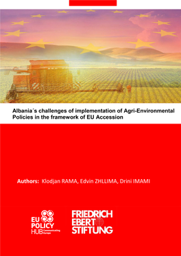 Albania´S Challenges of Implementation of Agri-Environmental Policies in the Framework of EU Accession