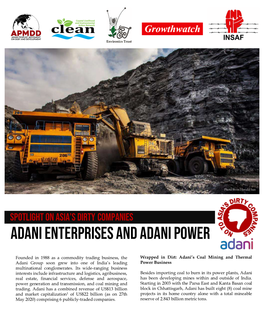 Adani's Coal Mining and Thermal Power