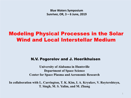 Nikolai Pogorelov: Modeling Physical Processes in the Solar Wind And