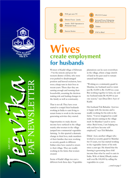 A Trimester Newsletter of Paf Vol 4