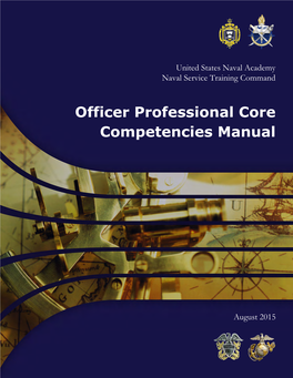 Officer Professional Core Competencies Manual ‐ August 2015