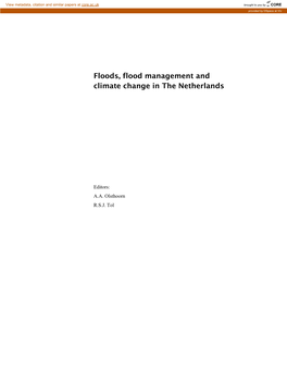 Floods, Flood Management and Climate Change in the Netherlands