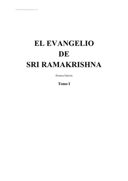 El Evangelio De Sri Ramakrishna