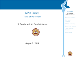 GPU Basics GPU Basics S