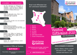 Estivales 2018 Visites