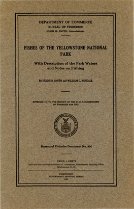 Fishes of the Yellowstone National Park