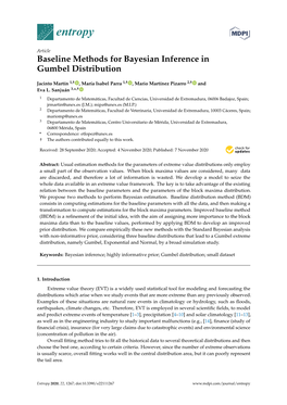 Baseline Methods for Bayesian Inference in Gumbel Distribution