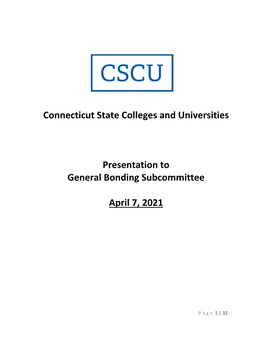 CSCU Requested & Governor Recommended Biennium Budget Comparison Summary