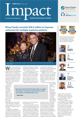 Riney Family Commits $16.5 Million to Improve Outcomes for Multiple Myeloma Patients
