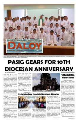 Pasig Gears for 10Th Diocesan Anniversary by Fr