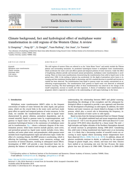 Climate Background, Fact and Hydrological Effect of Multiphase