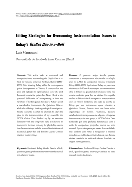 Editing Strategies for Overcoming Instrumentation Issues In