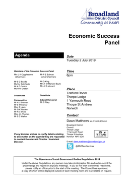 Economic Success Panel Papers