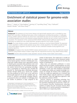 Enrichment of Statistical Power for Genome-Wide