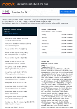 502 Bus Time Schedule & Line Route